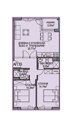 Продава 3-СТАЕН, гр. София, Обеля 2, снимка 3 - Апартаменти - 56023124
