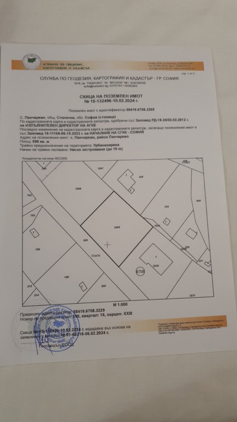 Продава  Парцел град София , с. Панчарево , 598 кв.м | 13862427 - изображение [3]