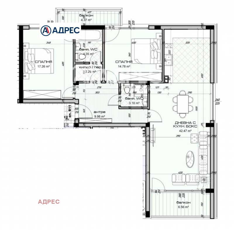 Продава 3-СТАЕН, гр. Варна, Виница, снимка 3 - Aпартаменти - 48077627