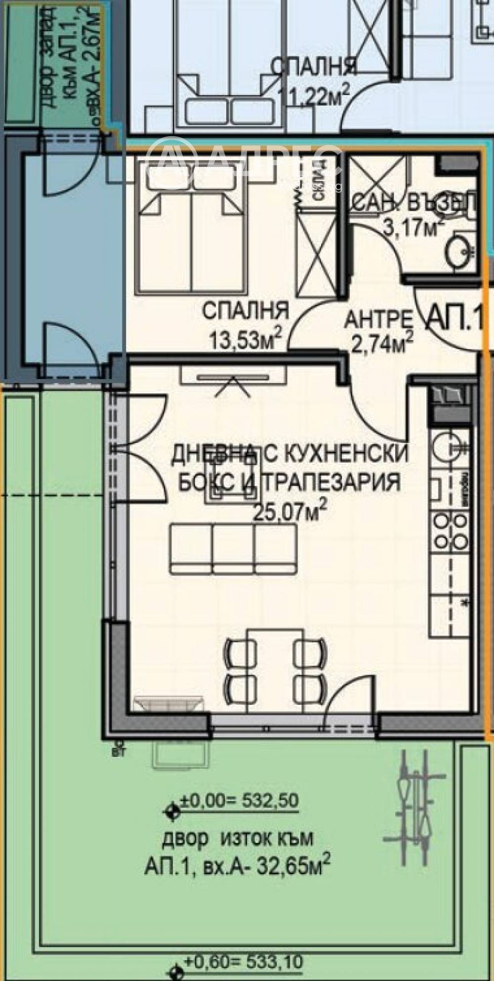 Продава 2-СТАЕН, гр. София, Обеля 2, снимка 4 - Апартаменти - 54042034
