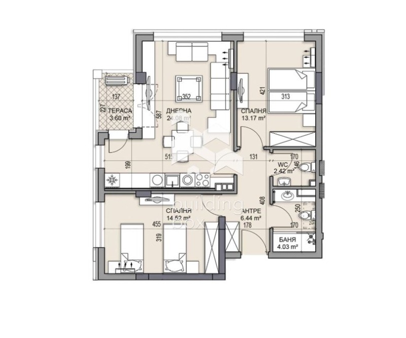 Myytävänä  2 makuuhuonetta Plovdiv , Gagarin , 99 neliömetriä | 38908837 - kuva [2]