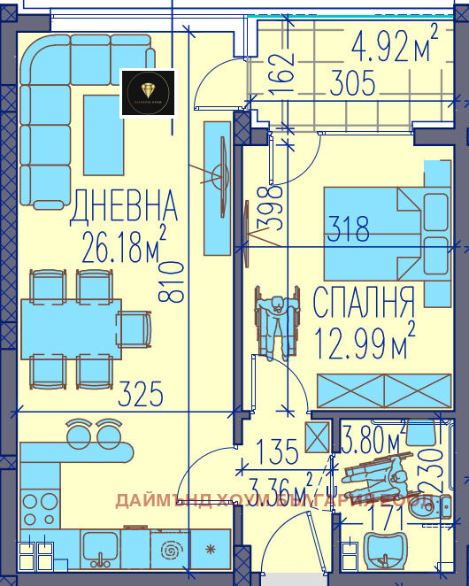 Til salg  1 soveværelse Plovdiv , Trakiya , 71 kvm | 80926980 - billede [2]