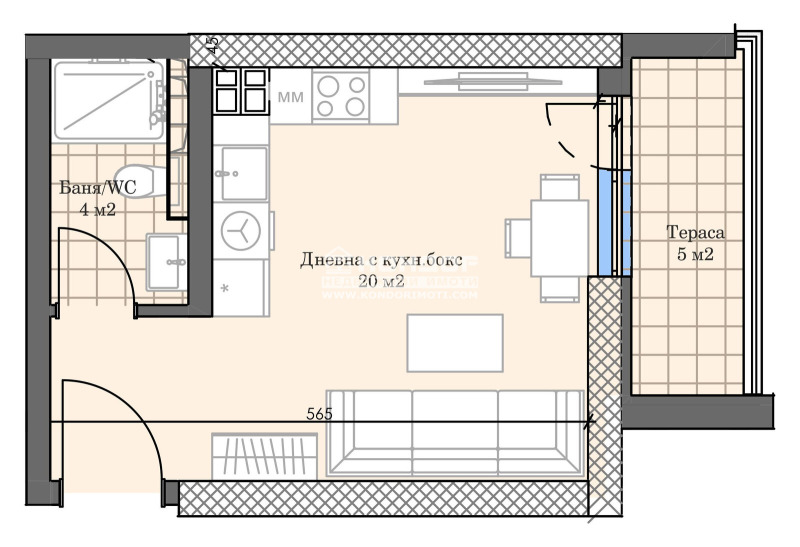 Продава  1-стаен град Пловдив , Кършияка , 53 кв.м | 10165712 - изображение [2]