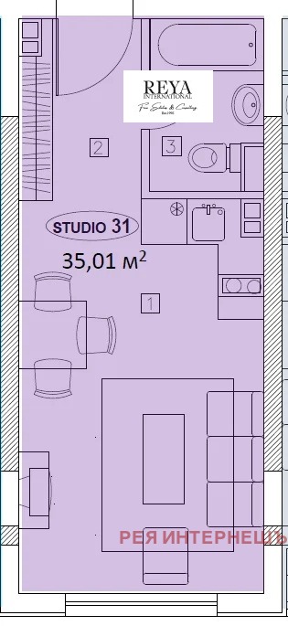 Продава 1-СТАЕН, гр. София, Център, снимка 3 - Апартаменти - 54606679