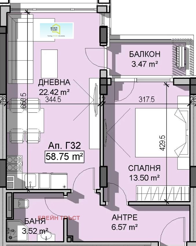 Til salg  1 soveværelse Sofia , Manastirski livadi , 68 kvm | 94193920 - billede [2]
