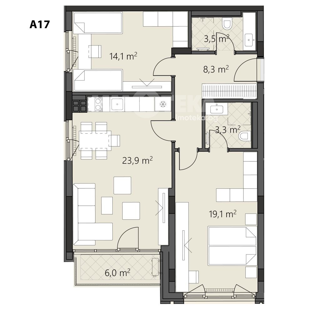 Продава 3-СТАЕН, гр. София, Овча купел 2, снимка 3 - Апартаменти - 55142693