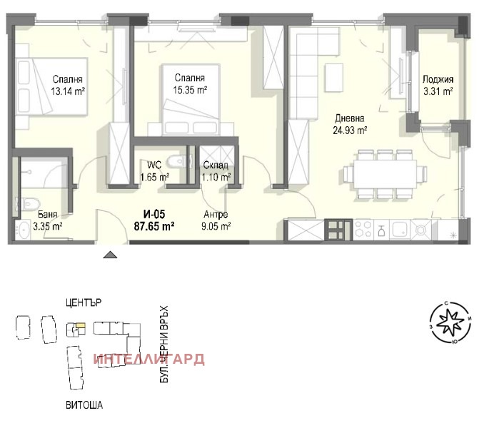 Продава 3-СТАЕН, гр. София, Кръстова вада, снимка 10 - Aпартаменти - 48335605