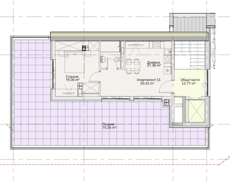 En venta  1 dormitorio Sofia , Levski , 61 metros cuadrados | 63025216 - imagen [2]