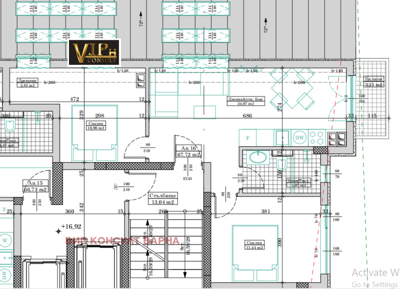 Na prodej  2 ložnice Varna , Levski 1 , 94 m2 | 93029943