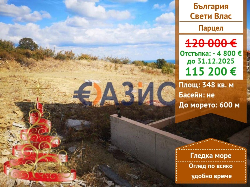 Продава ПАРЦЕЛ, гр. Свети Влас, област Бургас