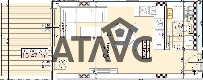 Eladó  Stúdió Plovdiv , Trakija , 55 négyzetméter | 14102588