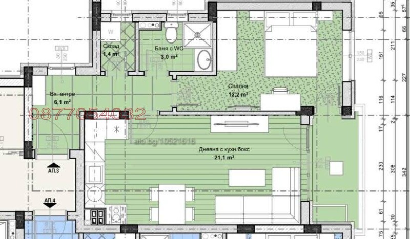 Продава  2-стаен град Пловдив , Остромила , 68 кв.м | 50162319
