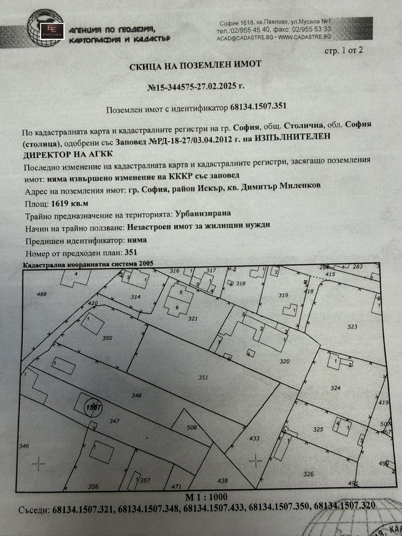 Продава ПАРЦЕЛ, гр. София, Димитър Миленков