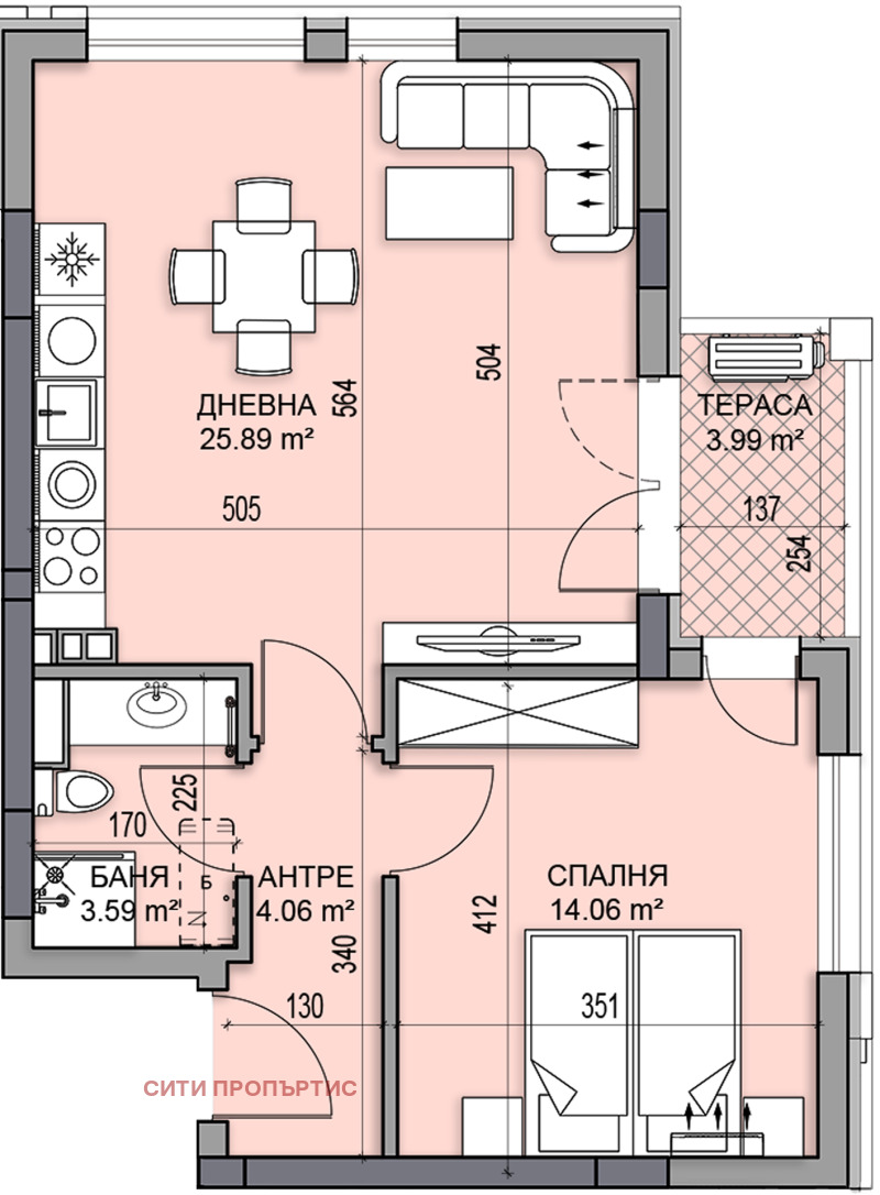 Продава  2-стаен град Пловдив , Гагарин , 73 кв.м | 65998001 - изображение [2]