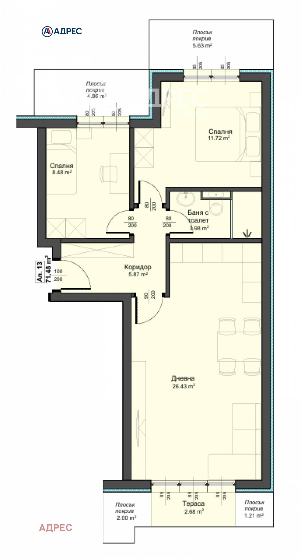 Продава 3-СТАЕН, гр. Варна, Аспарухово, снимка 2 - Апартаменти - 55803056