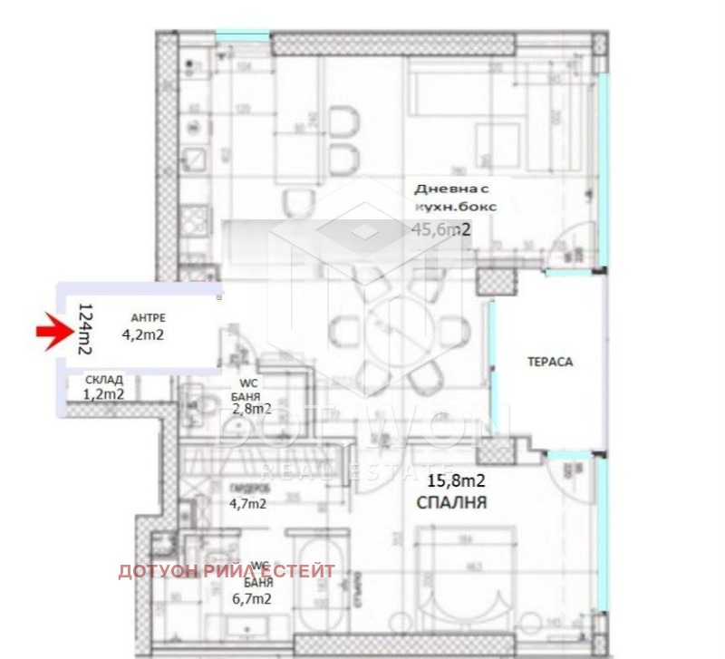 In vendita  1 camera da letto Sofia , Drugba 1 , 124 mq | 74288215 - Immagine [5]