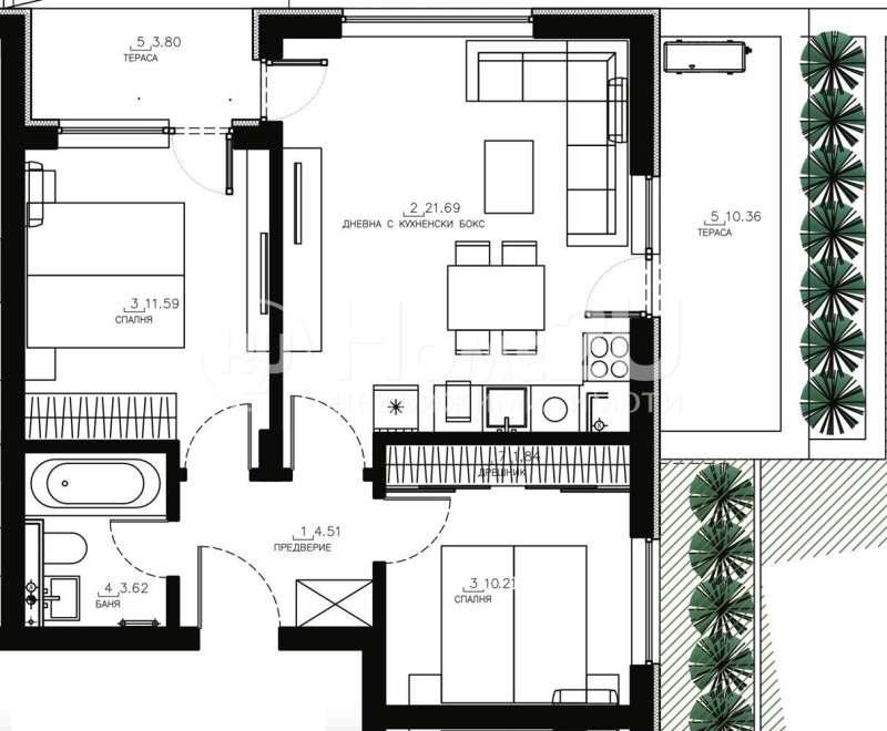 Zu verkaufen  2 Schlafzimmer Sofia , Malinowa dolina , 92 qm | 63871749 - Bild [10]