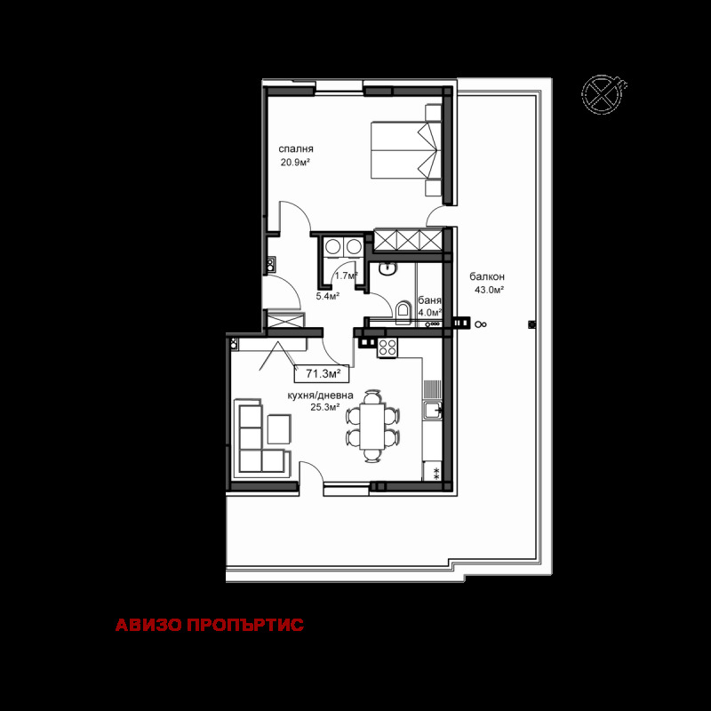 Satılık  1 yatak odası Sofia , Lagera , 119 metrekare | 21546502 - görüntü [5]