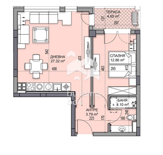 In vendita  1 camera da letto Plovdiv , Gagarin , 73 mq | 85256849 - Immagine [2]