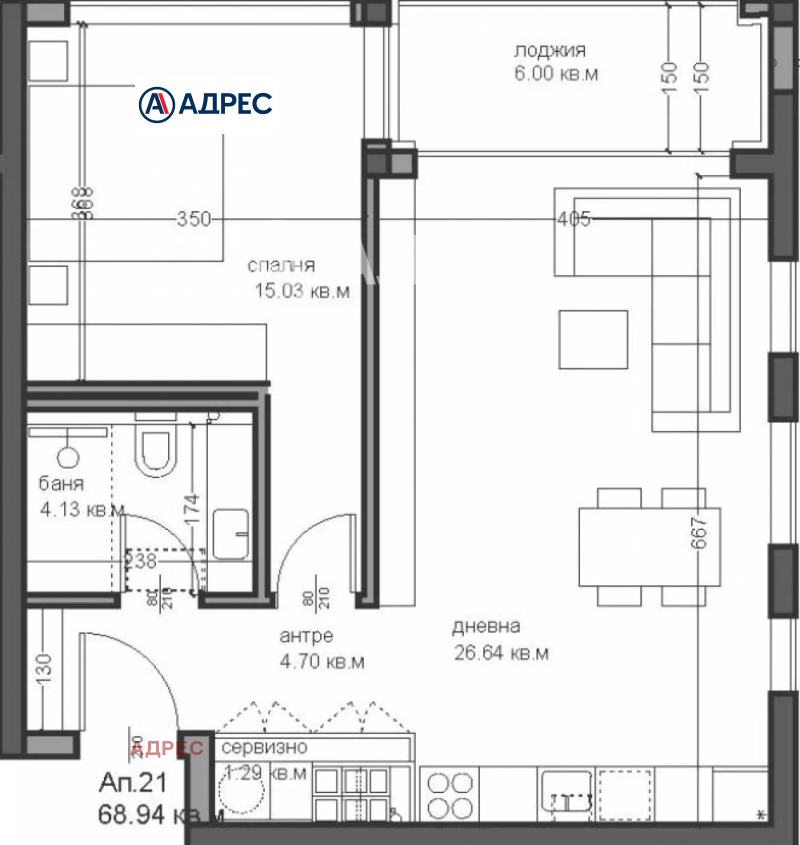 Продаја  1 спаваћа соба Варна , Аспарухово , 81 м2 | 74243077 - слика [4]