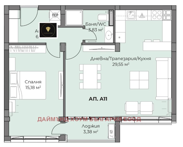 Продава  2-стаен град Пловдив , Христо Смирненски , 82 кв.м | 98535394 - изображение [2]