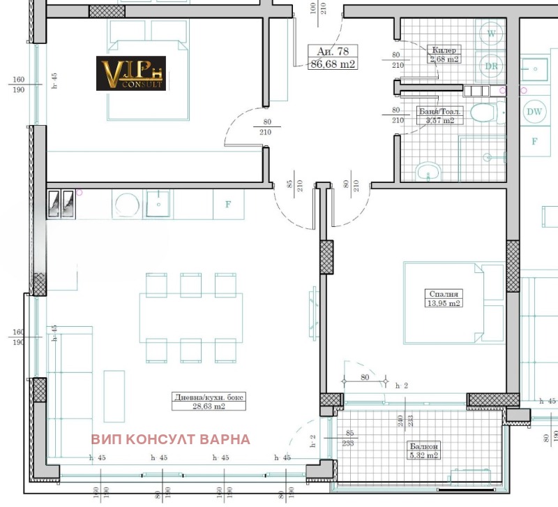 For Sale  2 bedroom Varna , Pobeda , 98 sq.m | 38288426