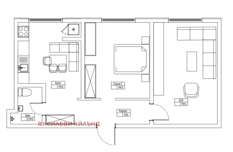 Zu verkaufen  2 Schlafzimmer Sofia , Owtscha kupel , 64 qm | 94329045 - Bild [12]