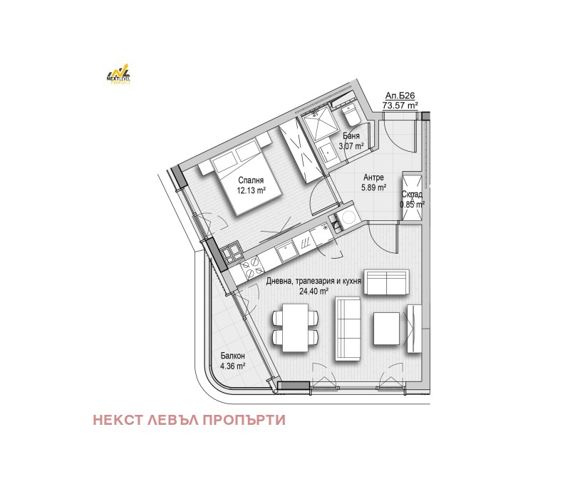 Продава 2-СТАЕН, гр. София, Витоша, снимка 3 - Aпартаменти - 49006975