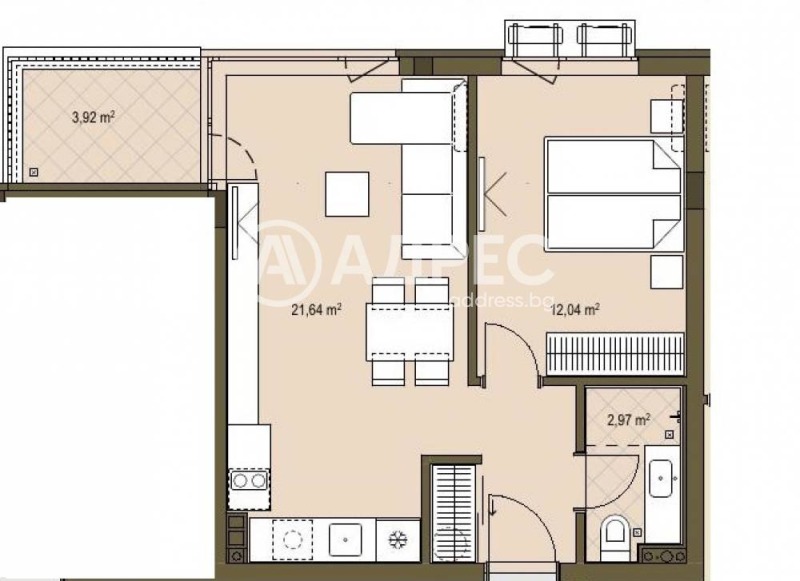 En venta  1 dormitorio Sofia , Vrabnitsa 1 , 63 metros cuadrados | 32286136 - imagen [2]