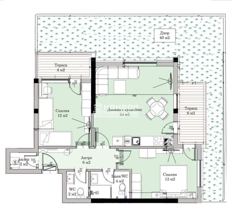 En venta  2 dormitorios Plovdiv , Karshiyaka , 134 metros cuadrados | 78954674 - imagen [3]