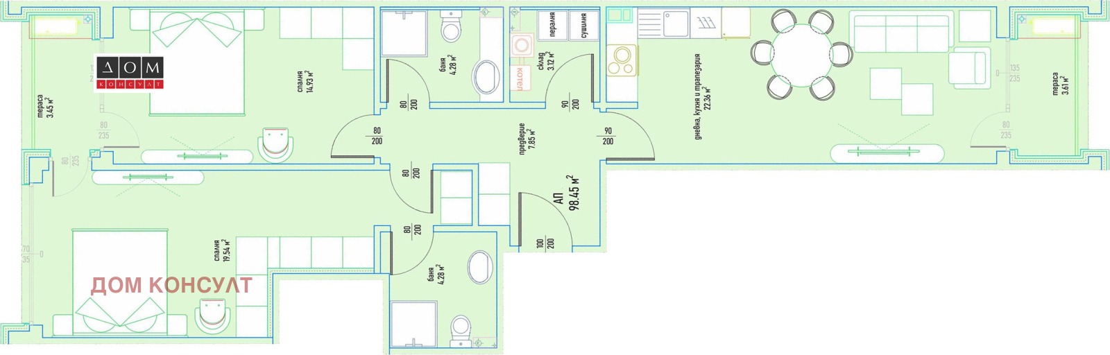 Продава 3-СТАЕН, гр. София, Малинова долина, снимка 3 - Апартаменти - 53873247