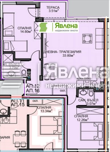 For Sale  2 bedroom Sofia , Obelya 2 , 96 sq.m | 14308802