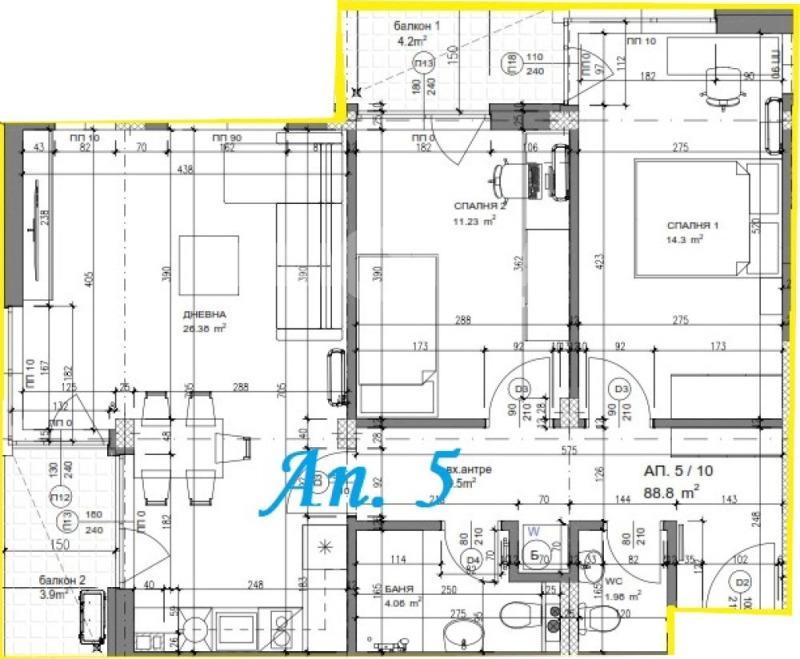 Продава 3-СТАЕН, гр. София, Люлин - център, снимка 2 - Апартаменти - 53204466