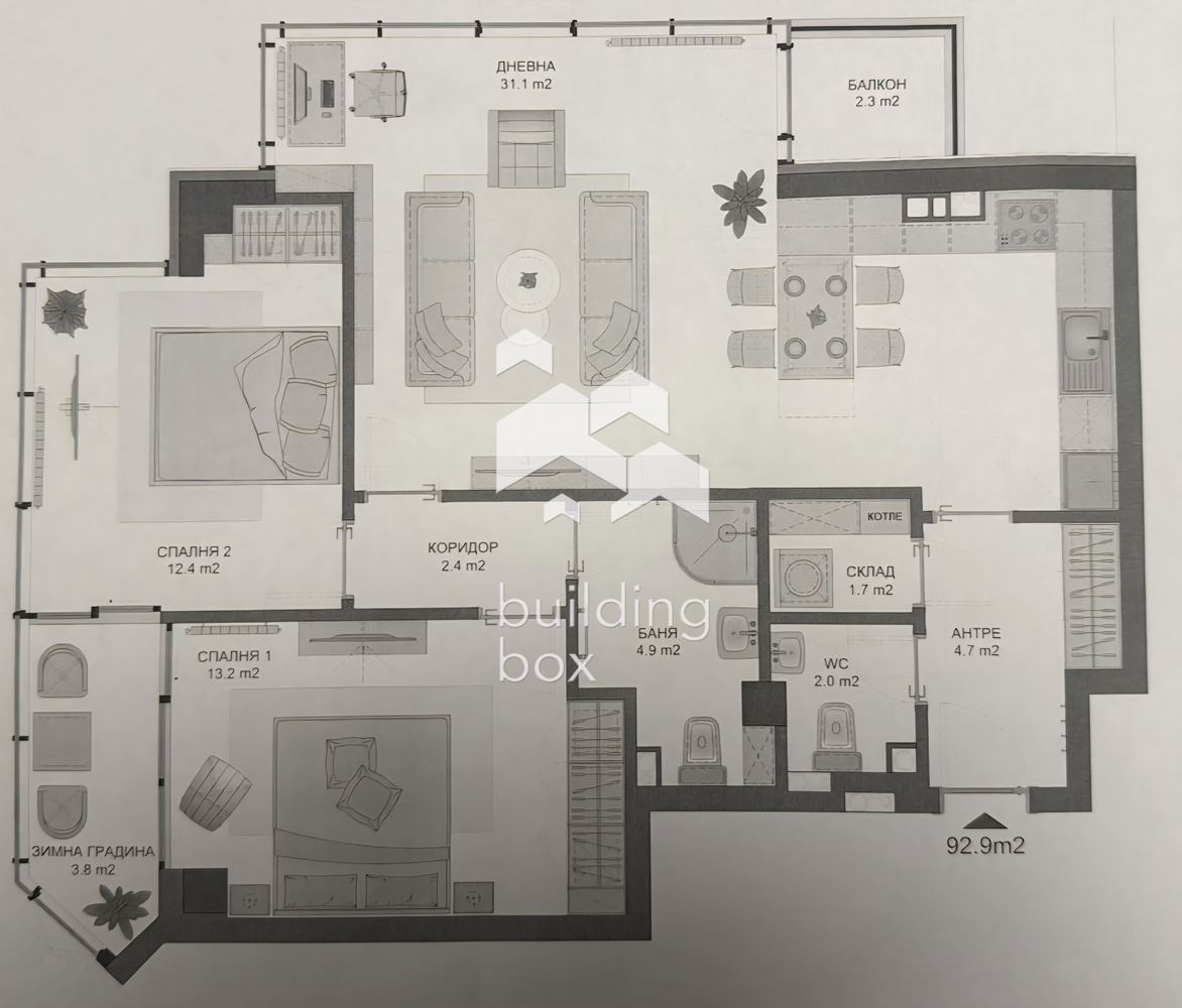 Продава 3-СТАЕН, гр. София, Манастирски ливади, снимка 17 - Апартаменти - 55835934