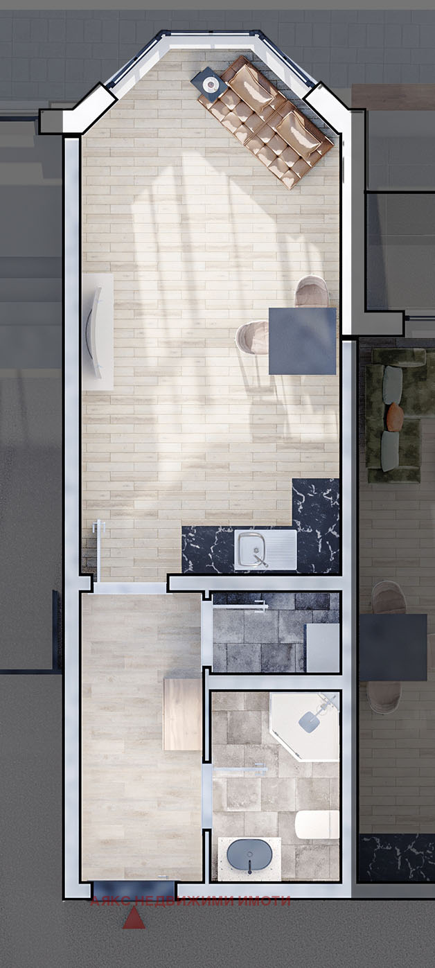 Te koop  Studio Sofia , Ljulin 10 , 48 m² | 97072589 - afbeelding [2]