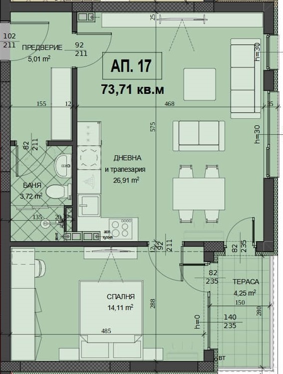 Продава  2-стаен област Пловдив , гр. Асеновград , 77 кв.м | 52067412 - изображение [2]