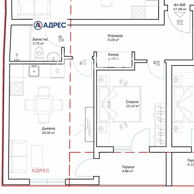 In vendita  1 camera da letto Varna , Grand Mol , 66 mq | 25946530 - Immagine [2]