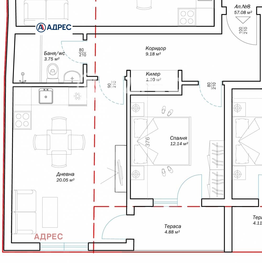 Продава 2-СТАЕН, гр. Варна, Гранд Мол, снимка 2 - Апартаменти - 50901103