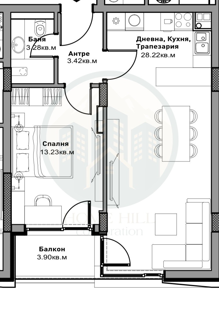 Продава 2-СТАЕН, гр. София, Манастирски ливади, снимка 9 - Апартаменти - 55333349