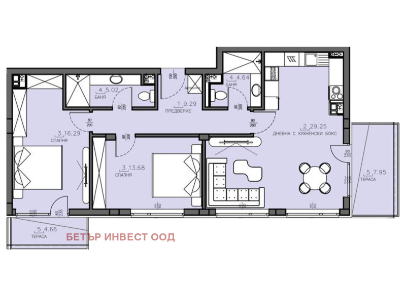 Satılık  2 yatak odası Sofia , Malinova dolina , 125 metrekare | 57780948