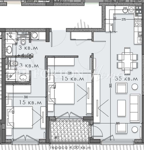 Продава 3-СТАЕН, гр. София, Кръстова вада, снимка 4 - Апартаменти - 52811356