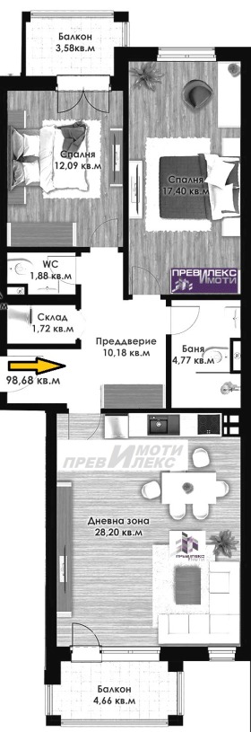 Продажба на тристайни апартаменти в град Пловдив — страница 3 - изображение 10 