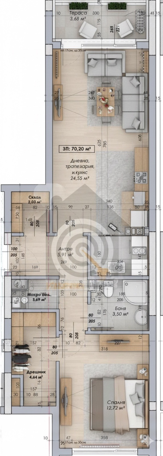 Продава 2-СТАЕН, гр. София, Овча купел 1, снимка 12 - Апартаменти - 53410053
