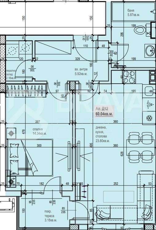 На продаж  1 спальня Пловдив , Остромила , 73 кв.м | 81486617 - зображення [11]