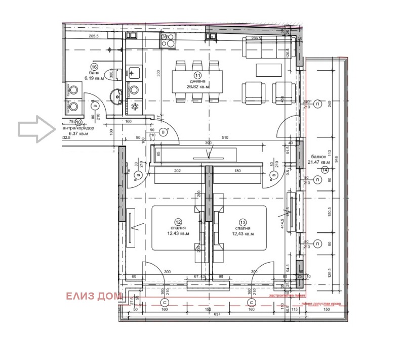 Продава 3-СТАЕН, гр. Варна, Окръжна болница-Генерали, снимка 13 - Апартаменти - 53267542