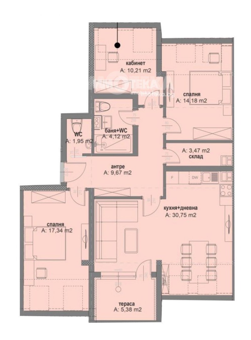 Продава  Многостаен град София , Овча купел , 131 кв.м | 26721814 - изображение [3]