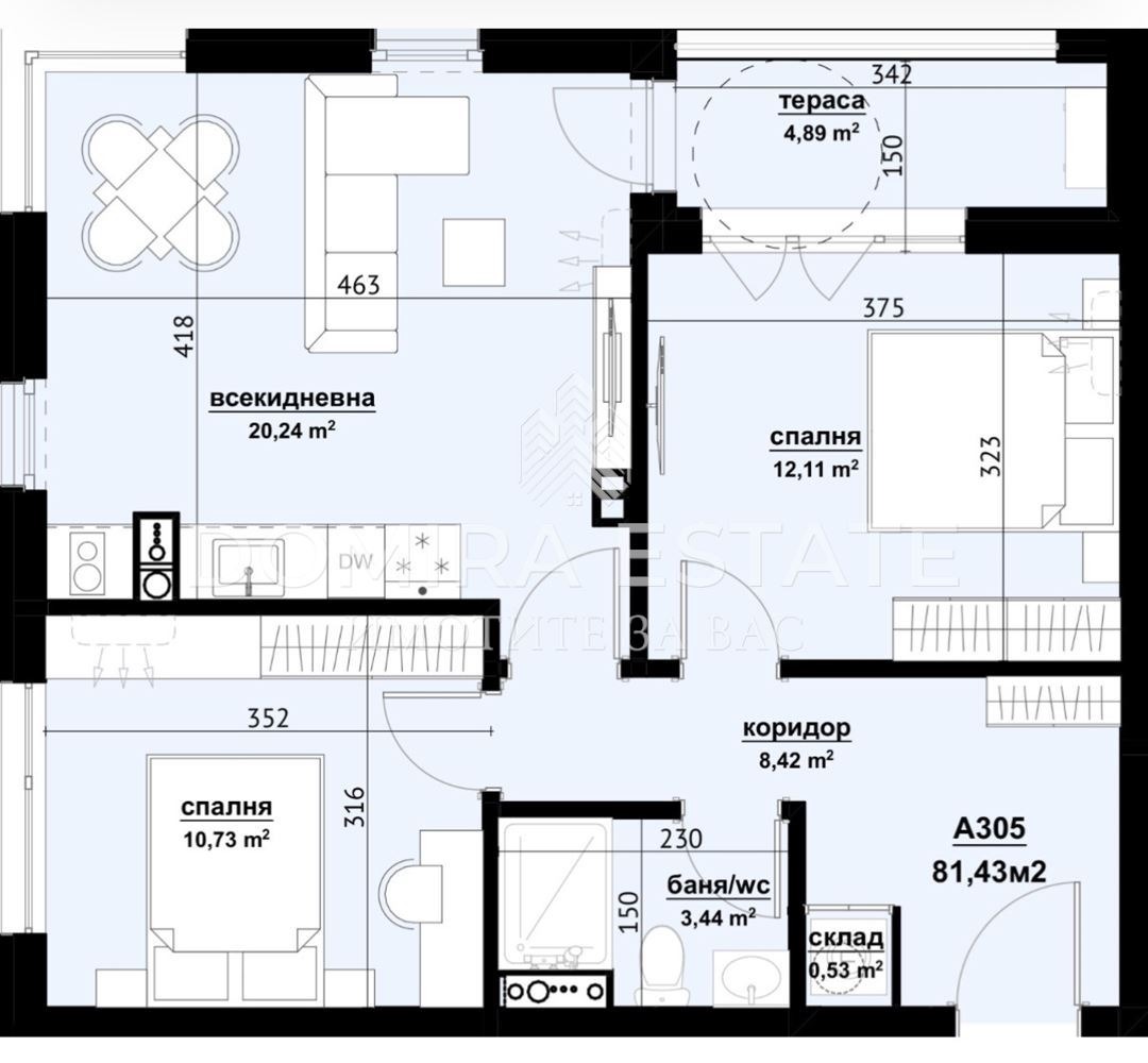 Продава 3-СТАЕН, гр. Бургас, Изгрев, снимка 2 - Апартаменти - 54707204