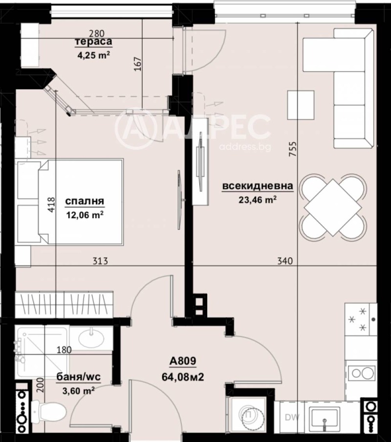 Продава 2-СТАЕН, гр. Бургас, област Бургас, снимка 4 - Апартаменти - 53161091