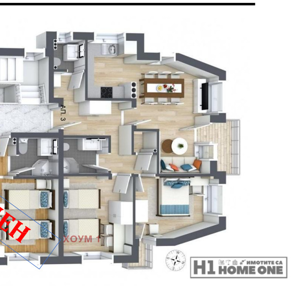 Продава 3-СТАЕН, гр. София, Горубляне, снимка 2 - Апартаменти - 52184637