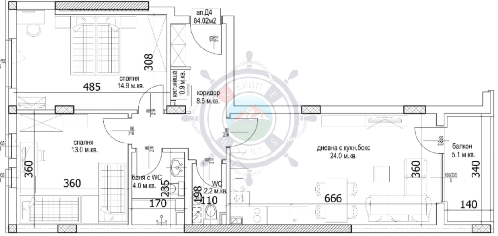 Продава 3-СТАЕН, гр. Варна, Кайсиева градина, снимка 2 - Апартаменти - 51749100